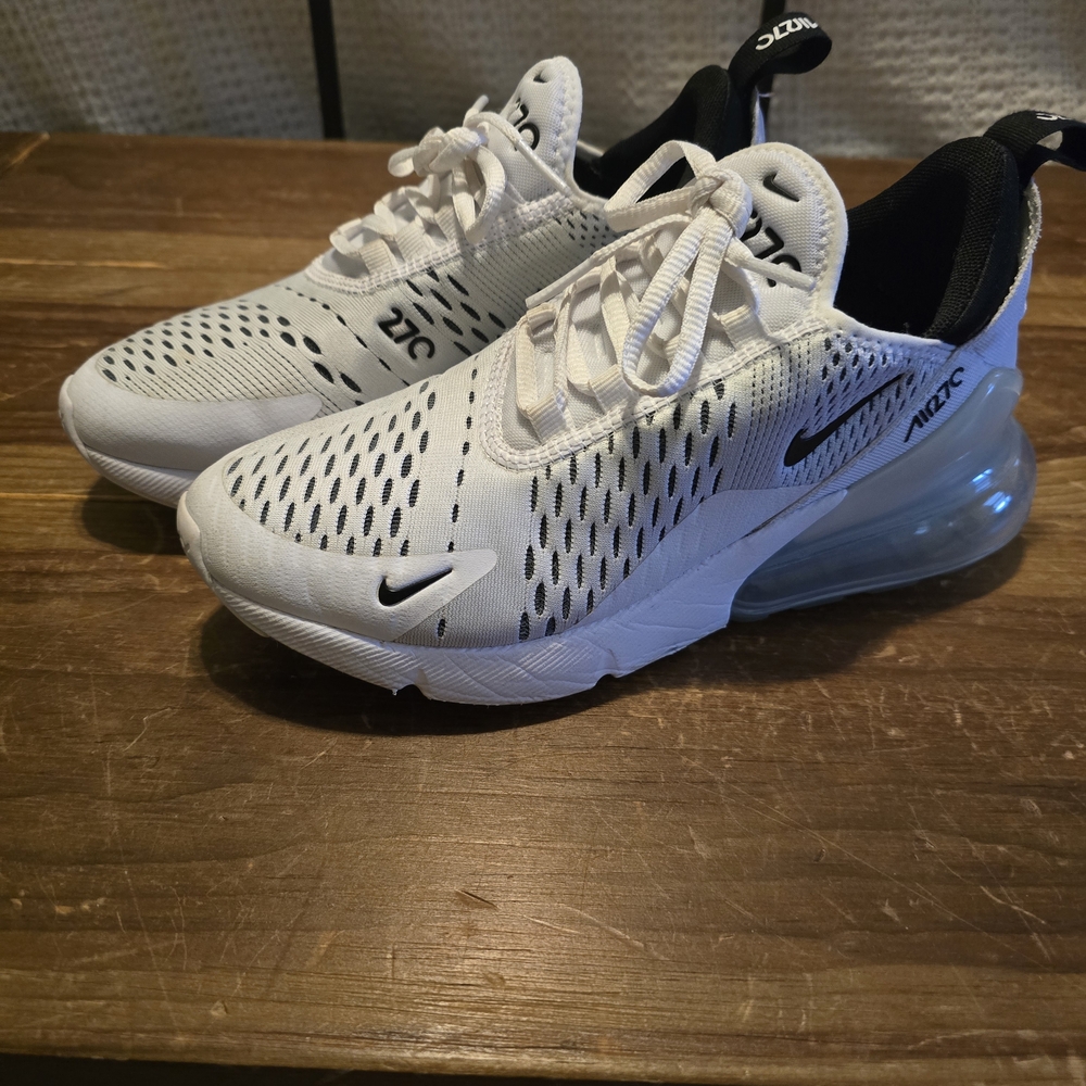 Nike Air Max 270 White and Black Sneakers